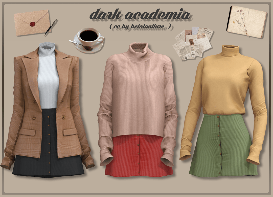 Галерея мода Сет одежды Dark Academia #7